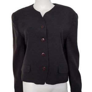 RENA ROWAN FOR SAVILLE NAVY BLAZER 100% WOOL